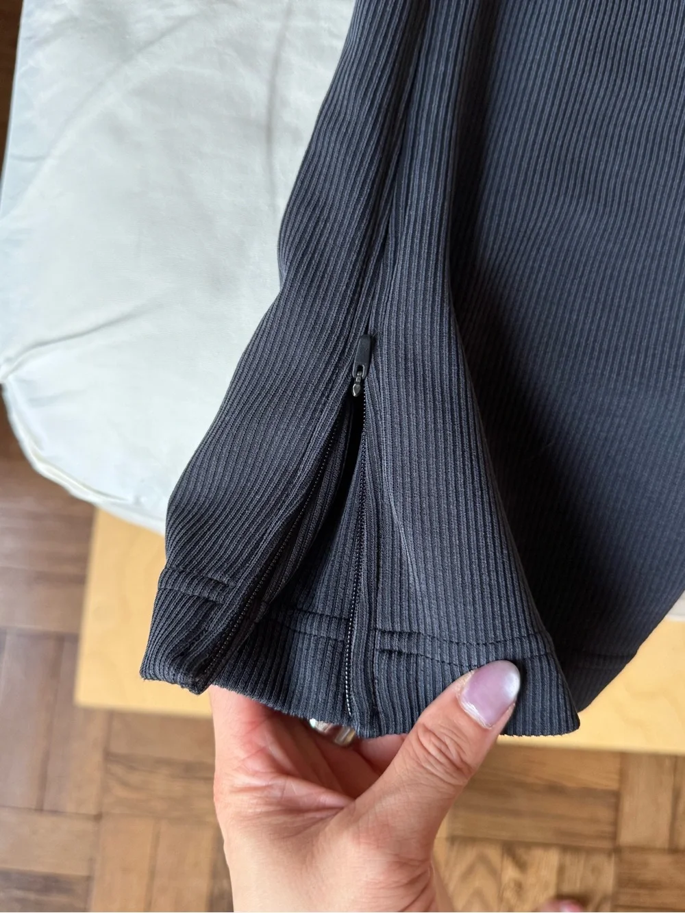 Lululemon brushed rib softstreme zip flare pant